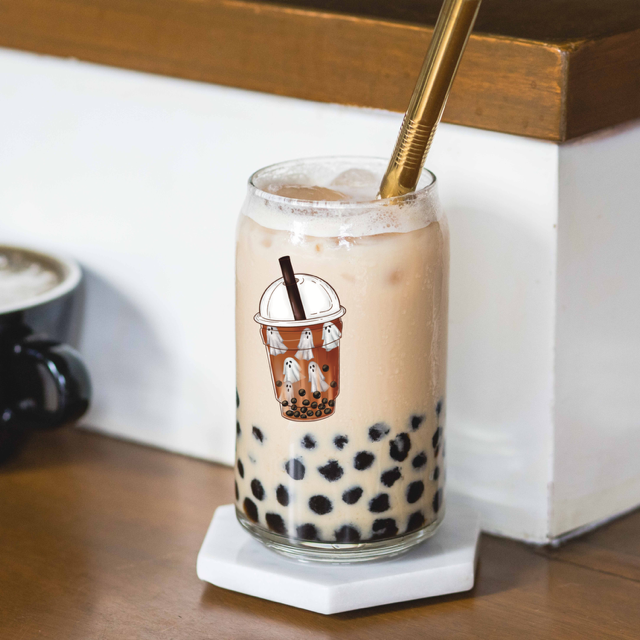 Ghost Boba Vinyl Sticker- Waterproof & UV Protected