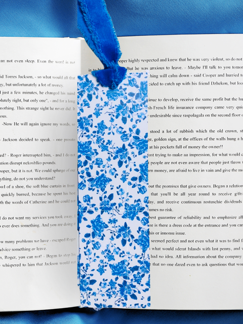 Double Sided Blue porcelain Bookmarks