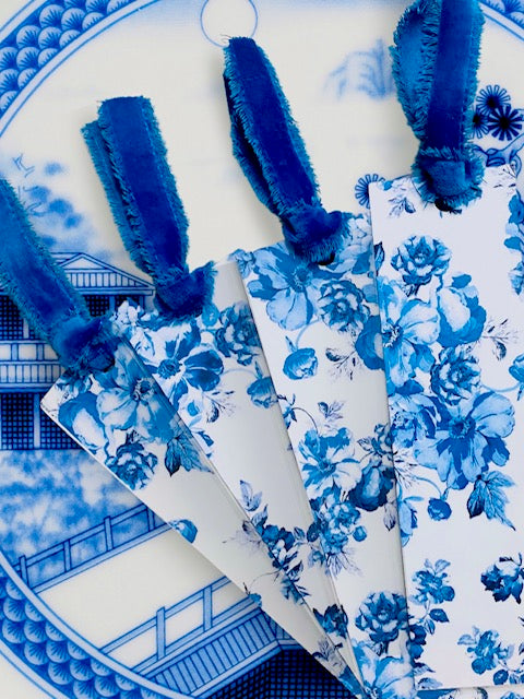Double Sided Blue porcelain Bookmarks