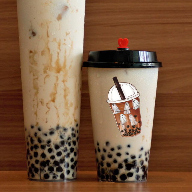 Ghost Boba Vinyl Sticker- Waterproof & UV Protected