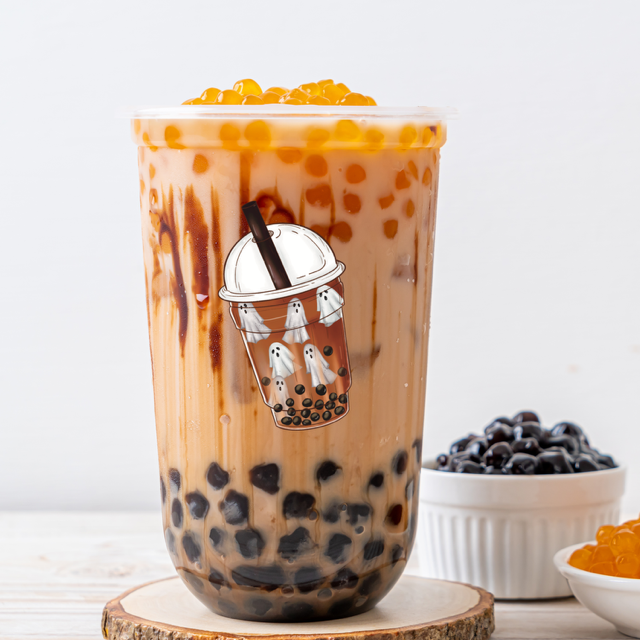 Ghost Boba Vinyl Sticker- Waterproof & UV Protected