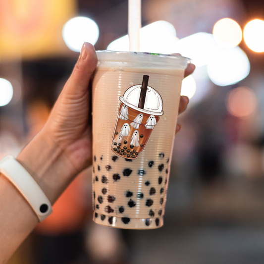 Ghost Boba Vinyl Sticker- Waterproof & UV Protected
