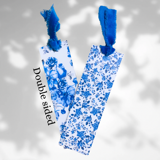 Double Sided Blue porcelain Bookmarks